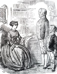 Henry John Temple, III Vizconde Palmerston entrega su dimisión a la Reina Victoria. de Unbekannter Künstler
