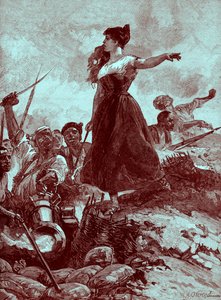 Heroísmo de la Doncella de Zaragoza, España de Unbekannter Künstler