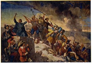 Historia. República Checa (Bohemia). Guerra de los Treinta Años. Defensa de Praga frente al ejército sueco dirigido por Hans Christoff von Königsmarck, 25 de julio. de Unbekannter Künstler