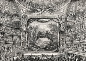 Historia del teatro: El teatro Variétés Amusantes de París (actual Théâtre-Francais) de Unbekannter Künstler