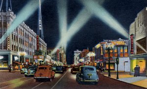 Hollywood boulevard de noche California de Unbekannter Künstler
