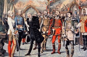 Dignatarios húngaros recibidos por Francisco José I en Hungría