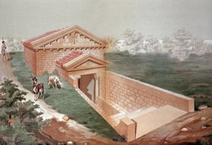 Hypogee Martyrium de Poitiers, c.1880 (litografía) de Unbekannter Künstler