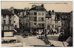 Île de France, Seine et Marne (77), Ferte-sous-Jouarre: el cruce de la Iglesia - Postal finales del siglo XIX-principios del siglo XX de Unknown