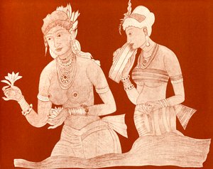 Princesa india con sirvienta de Unbekannter Künstler
