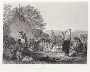 Indios en consejo, América del Norte