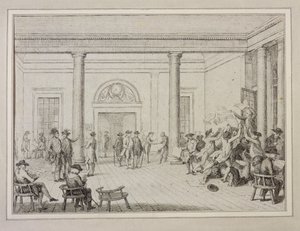 Interior de la Bolsa de Valores, c.1790 de Unbekannt