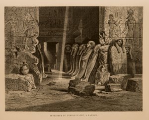 Vista interna del Templo de Apet en Karnak, Egipto - Ilustración del Atlas de Egipto de Unbekannt