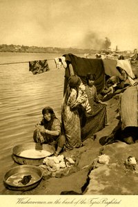 Iraq - Lavanderas a orillas del Tigris de Unbekannter Künstler