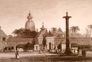 Templo Jaganath, Orissa, India (grabado) de Unbekannter Künstler