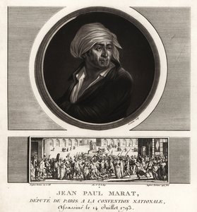 Jean Paul Marat, Diputado de París en la Convención Nacional, asesinado en 1793 de Unbekannt