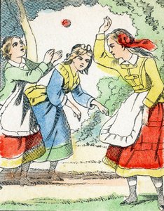 Juego: La pelota - Alfabeto de Entretenimiento Infantil c.1890 de Unbekannt