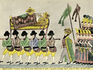 Los hermanos de José sacan a Jacob de Egipto - Biblia de Unbekannter Künstler