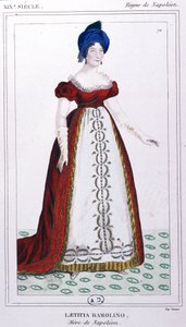 Laetitia Bonaparte, hacia 1810 (grabado) de Unbekannter Künstler
