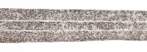 Espada ancha tardomedieval, con hoja vikinga anterior y con los brazos de la familia De Bohun, Condes de Hereford y Essex, siglos XI-XIV