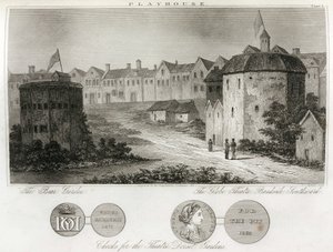 El jardín de los osos y el teatro Globe en los muelles de Londres de Unbekannt