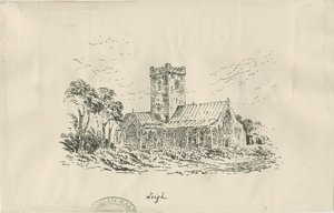 Iglesia de Leigh: litografía, nd [?siglo XIX] de Unbekannt