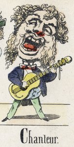 Letra C: cantante. Alfabeto del Cuento Oriental. Imágenes de Epinal, circa 1890 de Unbekannt