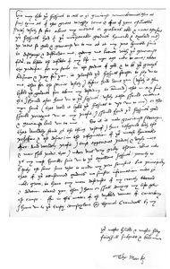 Carta de Thomas More al Rey Enrique VIII, escrita en su casa en Chelcith (Chelsea), 5 de marzo