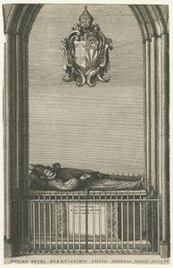 Catedral de Lichfield - Monumento de Bishop Hacket: grabado, nd [?finales del siglo XVII] de Unbekannt