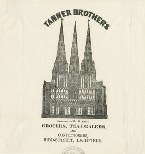 Catedral de Lichfield - Fachada Oeste: impresión, s.f. [?siglo XIX] de Unbekannt