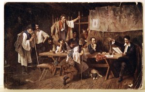 Literatura. El poeta húngaro Petofi, c.1848 Postal, Hungría, c.1900 (postal)