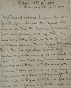 Última carta de Lord Nelson (1758-1805) a Emma Hamilton, escrita desde el 