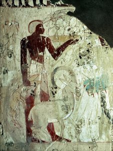 Luxor Tebas: necrópolis de nobles, portadora de ofrendas (Dinastía XVIII). de Leopold Blonder