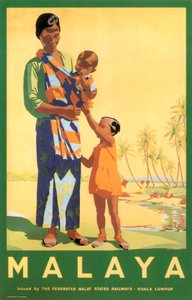 Malaya, por los Ferrocarriles Federados de los Estados Malayos de Unbekannter Künstler
