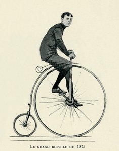 Hombre montado en Penny-farthing de Unbekannter Künstler