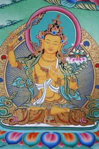 Manjushri, divinidad del conocimiento. Monasterio Kopan, Katmandú, Nepal