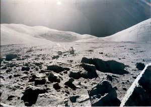 Vuelo espacial tripulado, EE.UU., Apolo 15 Vista panorámica de la superficie lunar, Apolo 15 de Unbekannt