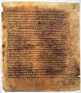 Pergamino manuscrito: un palimpsesto.