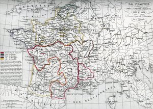 Mapa de Francia en tiempos del rey Carlos VI