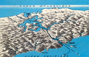 Mapa del Canal de Panamá de Unbekannter Künstler