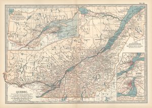 Mapa de Quebec, Canadá, c.1900 (grabado) de Unbekannter Künstler