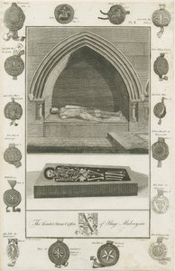 Mavesyn Ridware - Tumba de Hugo Mavesyn: grabado, 1785 de Unbekannt