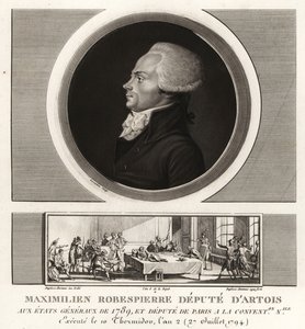 Maximilien Robespierre, Diputado de Artois, ejecutado en 1794 de Unbekannt