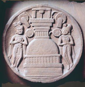 Medallón con adoradores, relieve del Stupa de Bharhut de Nicolas d