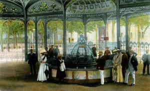 Medicina. Manantial de Chomel en Vichy, Francia. Tarjeta postal, Francia, c.1900. de Unbekannter Künstler