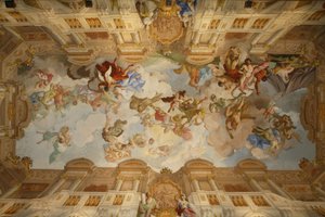Fresco en la sala de mármol de la abadía de Melk, Melk, Austria de Unbekannt