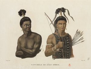 Hombres de la isla de Ombai de Unbekannter Künstler