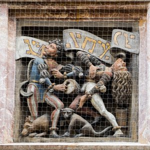 Moriskentänzer, relieve en el oriel Goldenes Dachl, Innsbruck, Tirol, Austria, Europa (foto) de Unbekannter Künstler