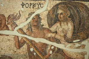 Mosaico de escena marina, Turquía de Unbekannt