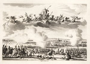 Napoleón Bonaparte, Primer Cónsul de la República Francesa, comandando el Ejército Francés en la Batalla de Marengo de Unbekannt
