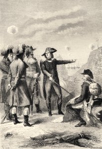 Napoleón en el sitio de Tolón, Francia, en 1793 (grabado) de Unbekannter Künstler