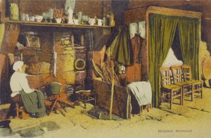 Interior normando, principios del siglo XX (postal) de Unbekannter Künstler