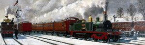 El tren de los Ferrocarriles del Norte de Londres sale de Richmond hacia Londres de Unbekannter Künstler