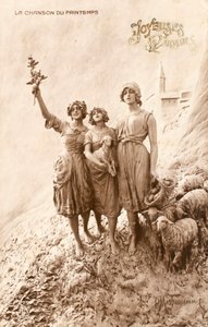 Canción de primavera, Pastora, Ovejas de William M. Timlin
