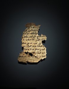 Página de un palimpsesto del Corán no registrado copiado en una Biblia copta anterior, probablemente Egipto, c. siglo VIII (tinta sobre vitela) de Unbekannt